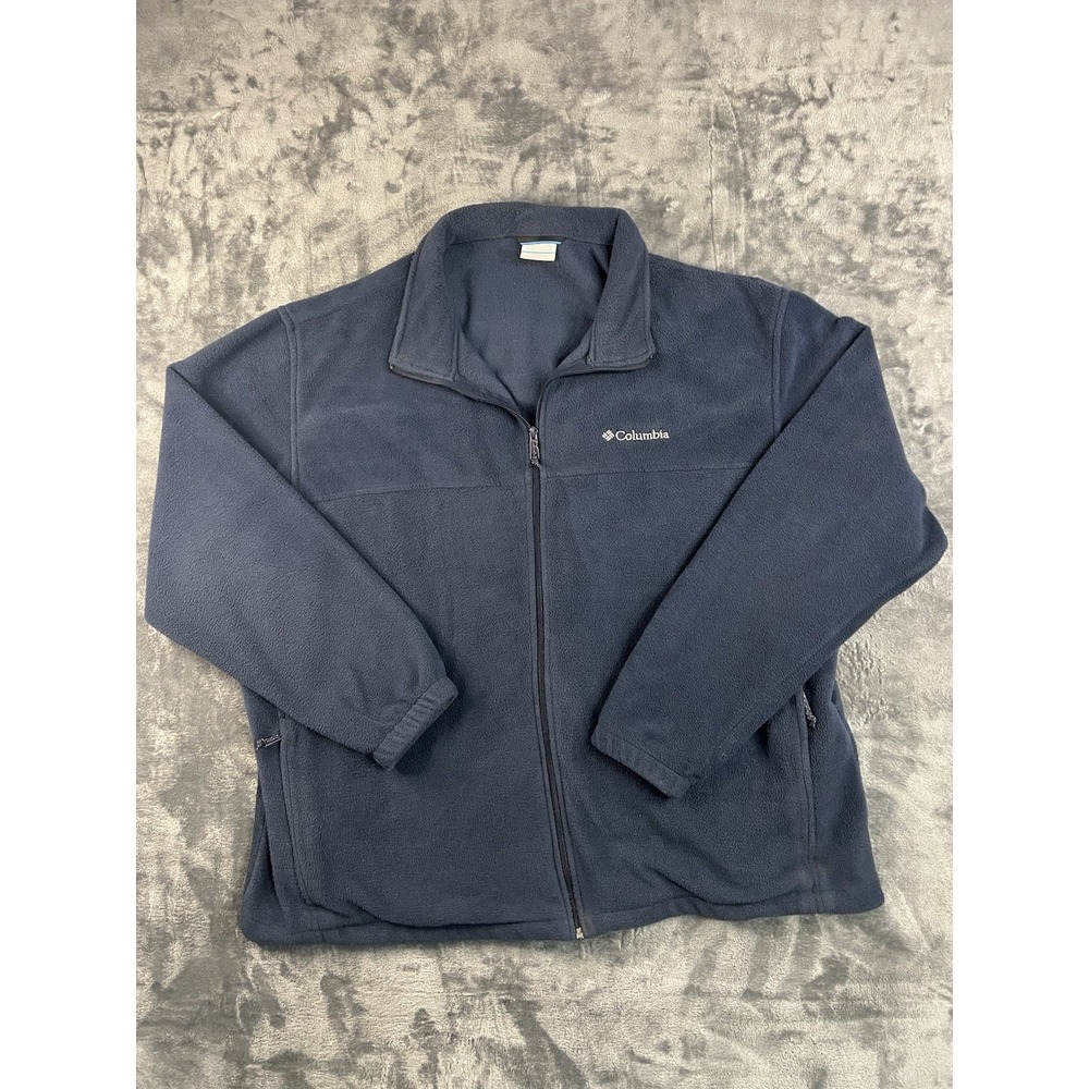 Columbia Steens Mountain 2.0 Fleece Jacket Mens 3X Big Full Zip Navy Blue Warm